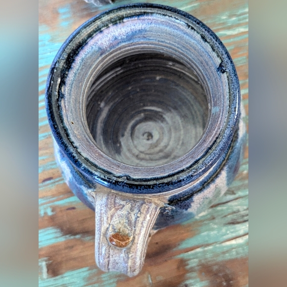 Vintage Pottery Stoneware Blue Mug - Picture 8 of 8